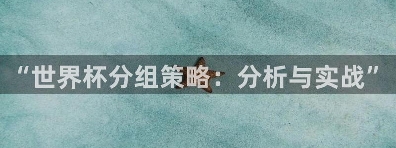 世界杯预选赛赛程时间表：“世界杯分组策略：分析与实战”