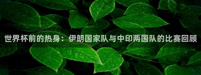 世界杯比赛时间：世界杯前的热身：伊朗国家队与中印两国队的比赛回顾
